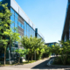 exterior of a modern small office building