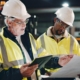 Construction workers in industrial facilities